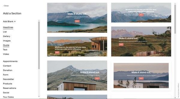 Squarespace template