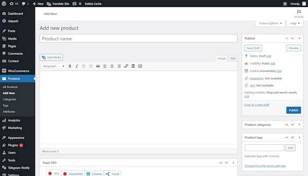 WooCommerce Add Product